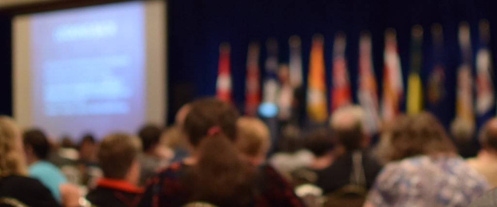 out of focus photo of bcsta event