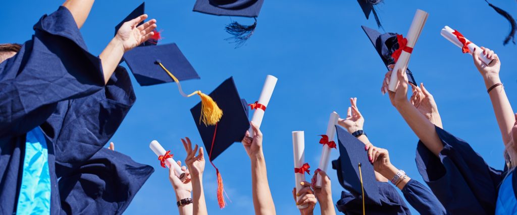 students graduating