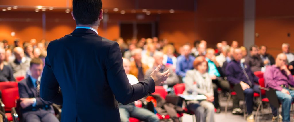 Speaker at conference